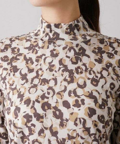 Leilian / レリアン ニット・セーター | 総柄ハイネックプルオーバー【Cariaggi】 | 詳細7