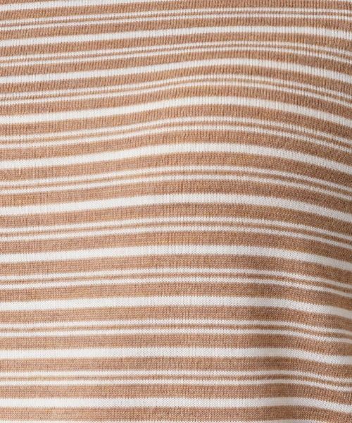 Leilian / レリアン ニット・セーター | マルチボーダー柄ハイネックカットソー | 詳細10