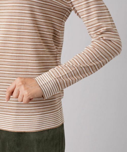 Leilian / レリアン ニット・セーター | マルチボーダー柄ハイネックカットソー | 詳細9