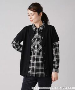 Leilian / レリアン テーラードジャケット | 半袖ニットカーディガン