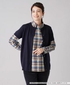 Leilian / レリアン テーラードジャケット | 半袖ニットカーディガン