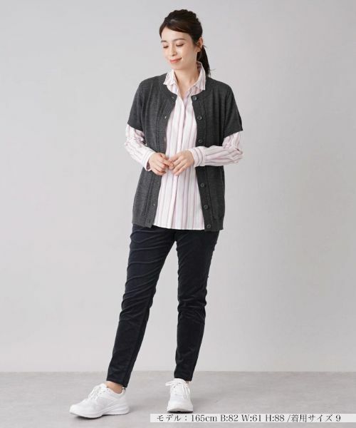 Leilian / レリアン テーラードジャケット | 半袖ニットカーディガン | 詳細1