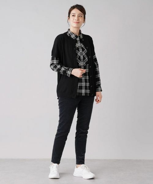 Leilian / レリアン テーラードジャケット | 半袖ニットカーディガン | 詳細12