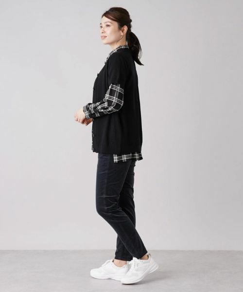 Leilian / レリアン テーラードジャケット | 半袖ニットカーディガン | 詳細13