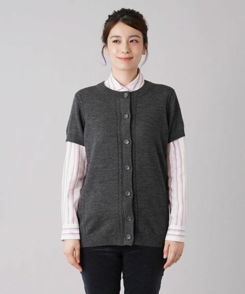 Leilian / レリアン テーラードジャケット | 半袖ニットカーディガン | 詳細4