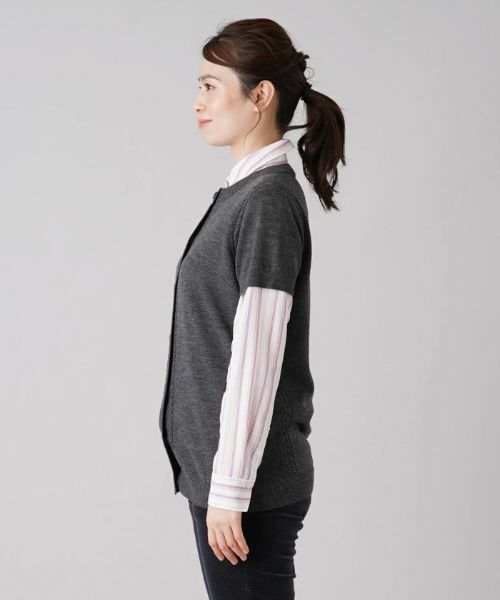 Leilian / レリアン テーラードジャケット | 半袖ニットカーディガン | 詳細5