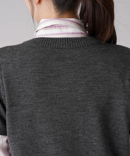 Leilian / レリアン テーラードジャケット | 半袖ニットカーディガン | 詳細8