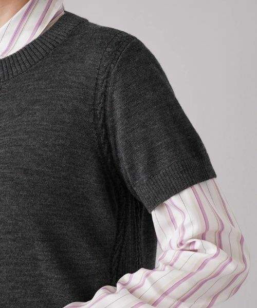 Leilian / レリアン テーラードジャケット | 半袖ニットカーディガン | 詳細9