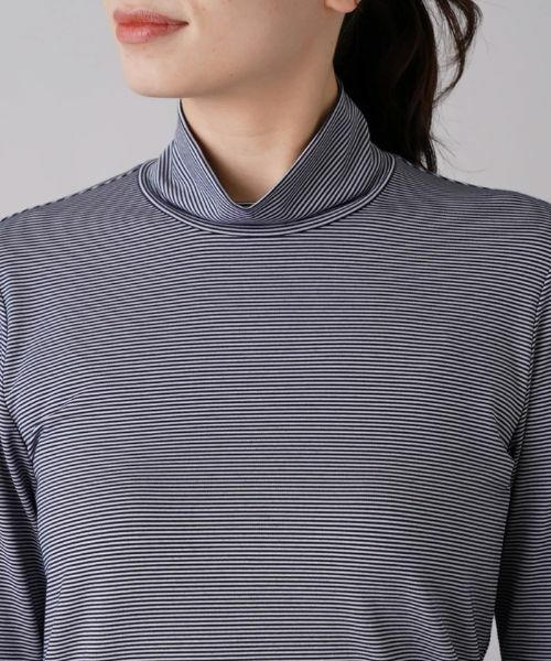 Leilian / レリアン カットソー | 細ボーダーハイネックカットソー | 詳細13