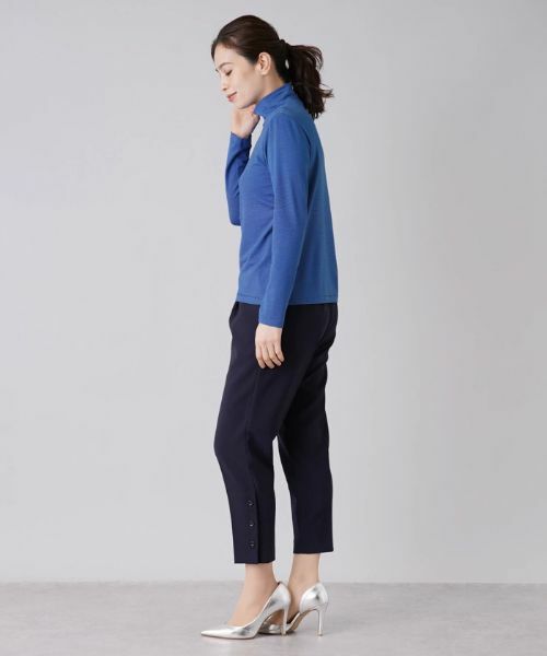 Leilian / レリアン カットソー | 細ボーダーハイネックカットソー | 詳細2