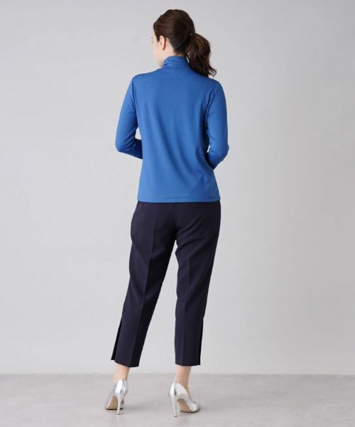 Leilian / レリアン カットソー | 細ボーダーハイネックカットソー | 詳細3