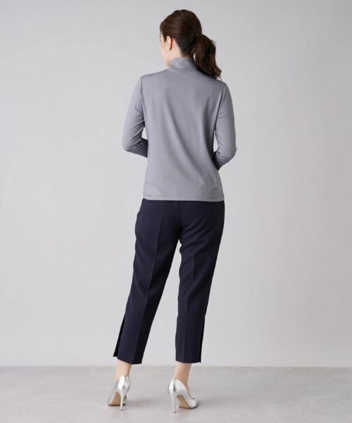 Leilian / レリアン カットソー | 細ボーダーハイネックカットソー | 詳細9