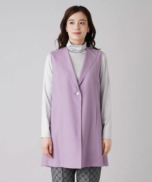 Leilian / レリアン テーラードジャケット | ラペルドロングベスト【ROCHAS Premiere】 | 詳細4