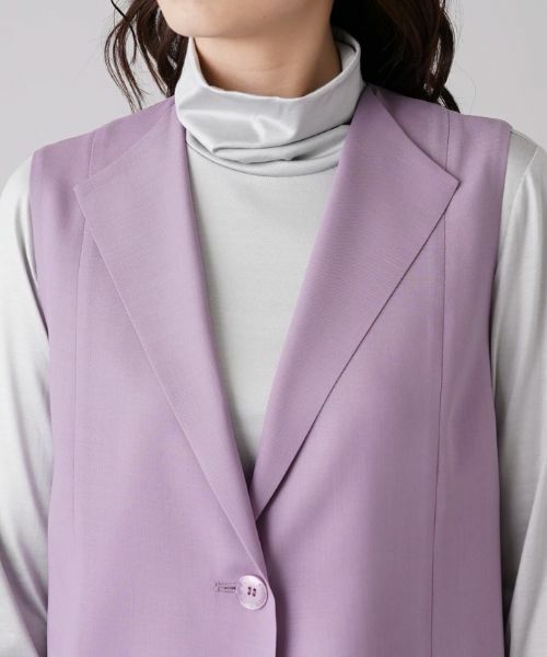 Leilian / レリアン テーラードジャケット | ラペルドロングベスト【ROCHAS Premiere】 | 詳細7