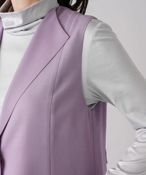 Leilian / レリアン テーラードジャケット | ラペルドロングベスト【ROCHAS Premiere】 | 詳細8