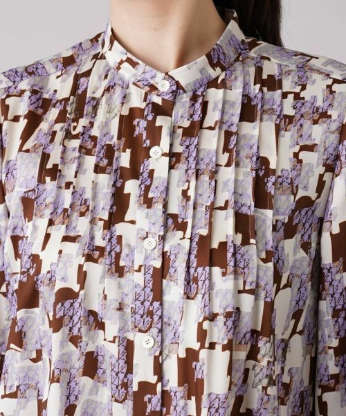 Leilian / レリアン シャツ・ブラウス | プリントバンドカラーブラウス【ROCHAS Premiere】 | 詳細10