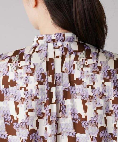 Leilian / レリアン シャツ・ブラウス | プリントバンドカラーブラウス【ROCHAS Premiere】 | 詳細11