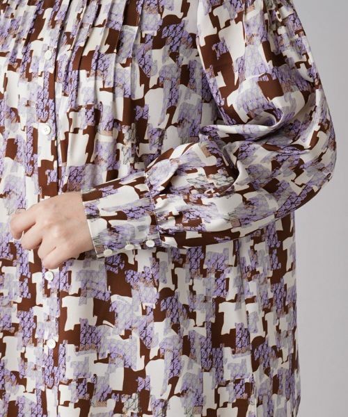 Leilian / レリアン シャツ・ブラウス | プリントバンドカラーブラウス【ROCHAS Premiere】 | 詳細12