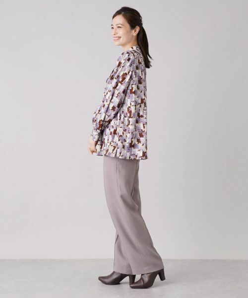 Leilian / レリアン シャツ・ブラウス | プリントバンドカラーブラウス【ROCHAS Premiere】 | 詳細5