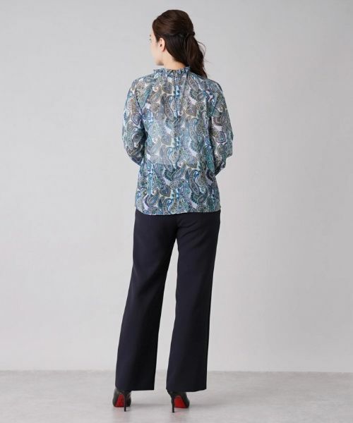 Leilian / レリアン シャツ・ブラウス | ペイズリー柄スタンドネックブラウス【ROCHAS Premiere】 | 詳細13