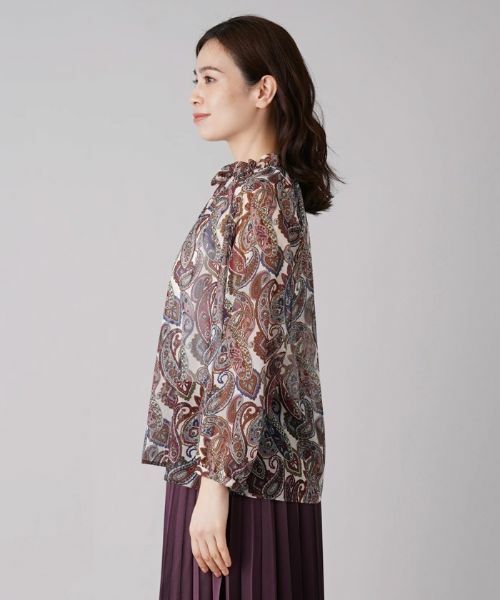 Leilian / レリアン シャツ・ブラウス | ペイズリー柄スタンドネックブラウス【ROCHAS Premiere】 | 詳細5