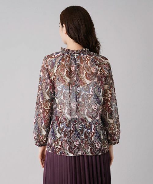 Leilian / レリアン シャツ・ブラウス | ペイズリー柄スタンドネックブラウス【ROCHAS Premiere】 | 詳細6