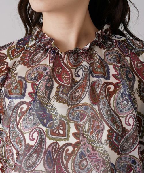 Leilian / レリアン シャツ・ブラウス | ペイズリー柄スタンドネックブラウス【ROCHAS Premiere】 | 詳細7