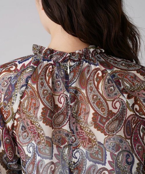 Leilian / レリアン シャツ・ブラウス | ペイズリー柄スタンドネックブラウス【ROCHAS Premiere】 | 詳細8