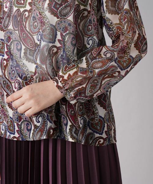 Leilian / レリアン シャツ・ブラウス | ペイズリー柄スタンドネックブラウス【ROCHAS Premiere】 | 詳細9