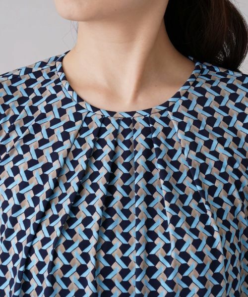 Leilian / レリアン カットソー | 幾何学柄クルーネックトカットソー【ROCHAS Premiere】 | 詳細10