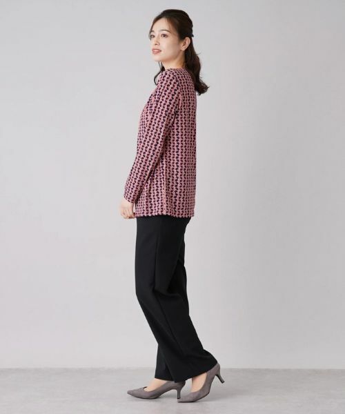 Leilian / レリアン カットソー | 幾何学柄クルーネックトカットソー【ROCHAS Premiere】 | 詳細2