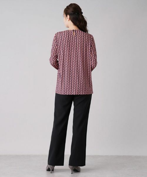 Leilian / レリアン カットソー | 幾何学柄クルーネックトカットソー【ROCHAS Premiere】 | 詳細3