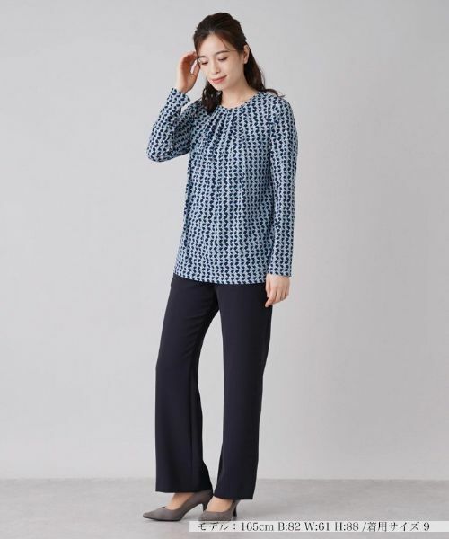 Leilian / レリアン カットソー | 幾何学柄クルーネックトカットソー【ROCHAS Premiere】 | 詳細4