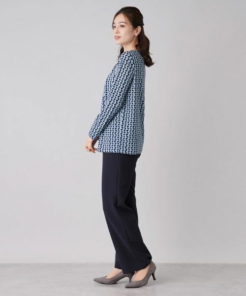 Leilian / レリアン カットソー | 幾何学柄クルーネックトカットソー【ROCHAS Premiere】 | 詳細5