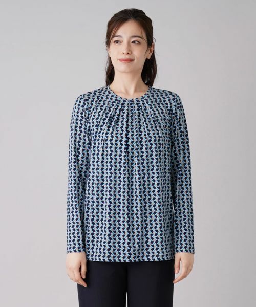 Leilian / レリアン カットソー | 幾何学柄クルーネックトカットソー【ROCHAS Premiere】 | 詳細7