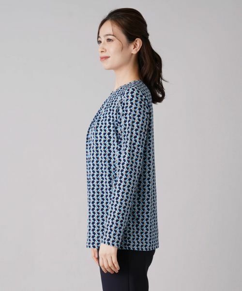 Leilian / レリアン カットソー | 幾何学柄クルーネックトカットソー【ROCHAS Premiere】 | 詳細8