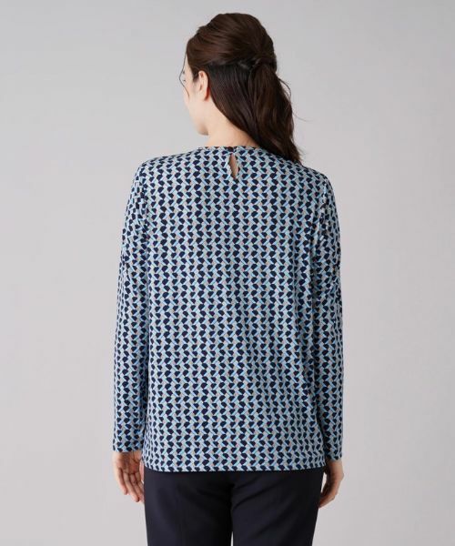 Leilian / レリアン カットソー | 幾何学柄クルーネックトカットソー【ROCHAS Premiere】 | 詳細9