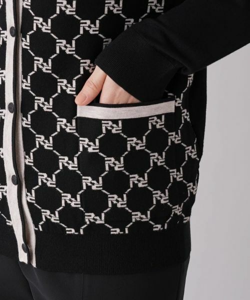 Leilian / レリアン カーディガン・ボレロ | モノグラム柄切替カーディガン【ROCHAS Premiere】 | 詳細10