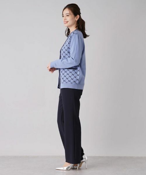 Leilian / レリアン カーディガン・ボレロ | モノグラム柄切替カーディガン【ROCHAS Premiere】 | 詳細13