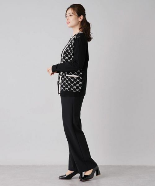 Leilian / レリアン カーディガン・ボレロ | モノグラム柄切替カーディガン【ROCHAS Premiere】 | 詳細2