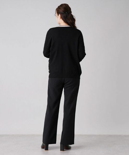 Leilian / レリアン カーディガン・ボレロ | モノグラム柄切替カーディガン【ROCHAS Premiere】 | 詳細3