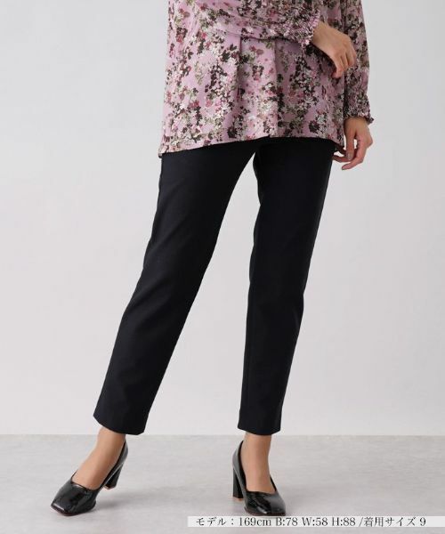 Leilian / レリアン その他パンツ | 【あったか素材】コーデュロイイージーパンツ(ブラック)