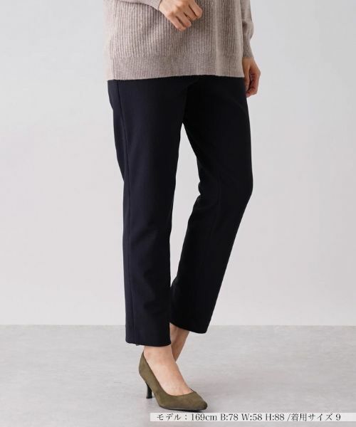 Leilian / レリアン その他パンツ | 【あったか素材】コーデュロイイージーパンツ(ネイビー)