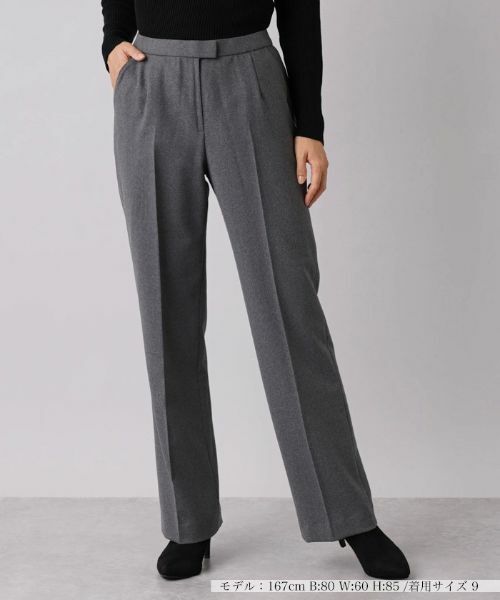 Leilian / レリアン その他パンツ | センタープレスパンツ(グレー)