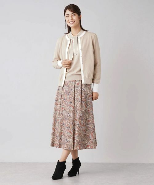 Leilian / レリアン カーディガン・ボレロ | バイカラーカーディガン | 詳細1