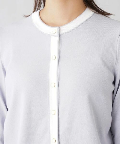Leilian / レリアン カーディガン・ボレロ | バイカラーカーディガン | 詳細10