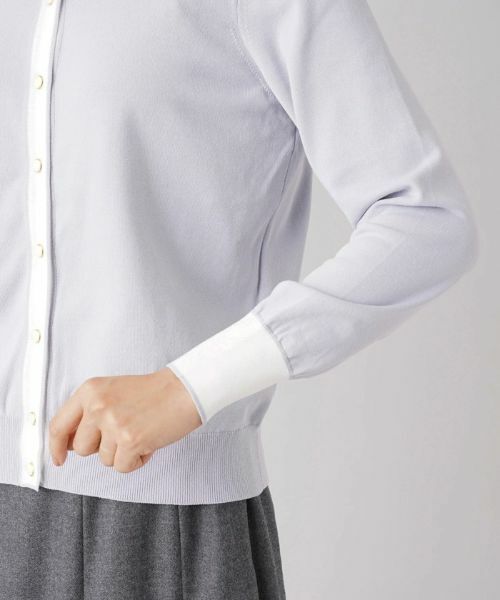 Leilian / レリアン カーディガン・ボレロ | バイカラーカーディガン | 詳細12