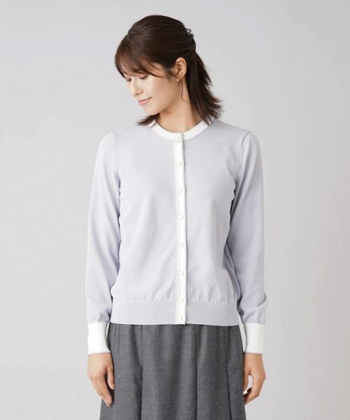 Leilian / レリアン カーディガン・ボレロ | バイカラーカーディガン | 詳細7