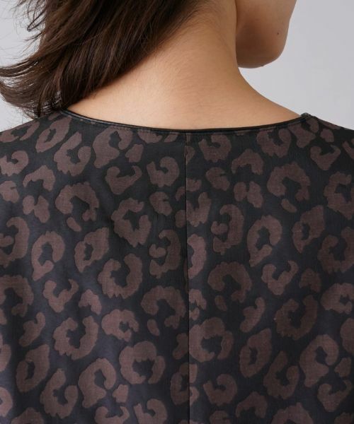 Leilian / レリアン テーラードジャケット | レオパード柄ジャカードジップジャケット | 詳細8