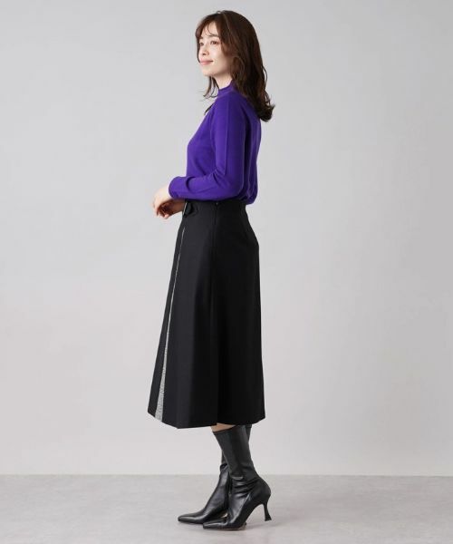 Leilian / レリアン ミニ・ひざ丈スカート | グレンチェック切替フレアスカート【Leilian WHITE LABEL】 | 詳細12